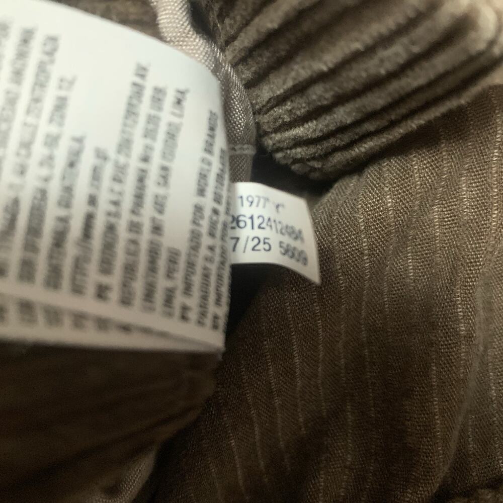 American Eagle Corduroy Wide Leg Pants XL Brown Pull On Drawstring Baggy - Picture 11 of 14